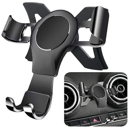 For- A3 8v S3 2014-2019 Mobile Phone Holder Mobile Mount Car Mount Accessories Black, Replacement Part, Made of Aluminum