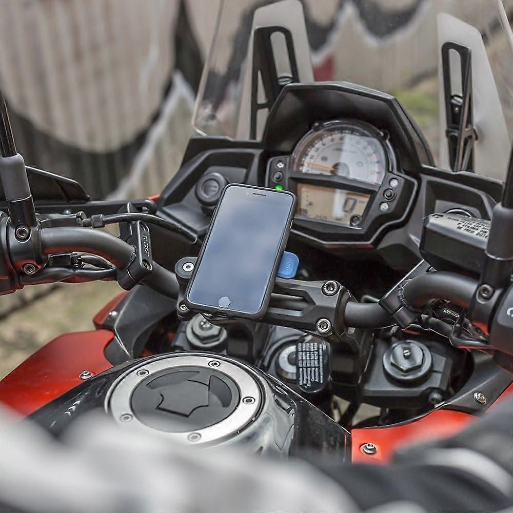 Heavy Duty Quad Lock Motorcycle Mobile Phone Holder Replacement for  & , Handlebar Mount with Quick Release, Made of Abs