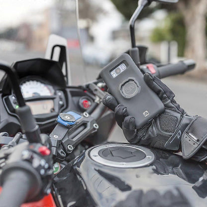 Heavy Duty Quad Lock Motorcycle Mobile Phone Holder Replacement for  & , Handlebar Mount with Quick Release, Made of Abs