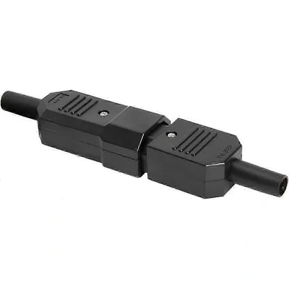 1 pair AC250V 10A IEC C14 male C13 female, 3 pin terminals Inline adapter contact power socket, Copper material