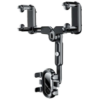 Car Rearview Mirror Phone Holder 360 Rotating Navigation Bracket for Car, dashboard mounting, stable phone or GPS support