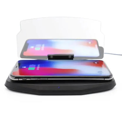 Wireless Charger Car HUD Head Up Display Phone Navigation Holder, ABS material, automotive replacement use, vehicle maintenance accessory