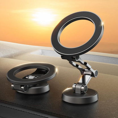 Full Metal Magnetic Car Phone Holder, Rotatable Dashboard Mount for Secure Hands-Free Navigation, Compatible with Most Smartphones, Black