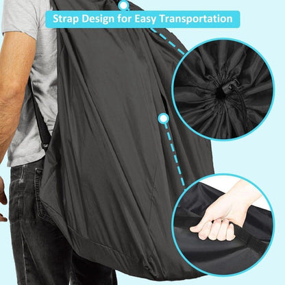 Travel Bag for Car Seat and Stroller, Transport Bag with Shoulder Strap, Waterproof, Convenient for Air Travel, 86 x 43 cm, Black