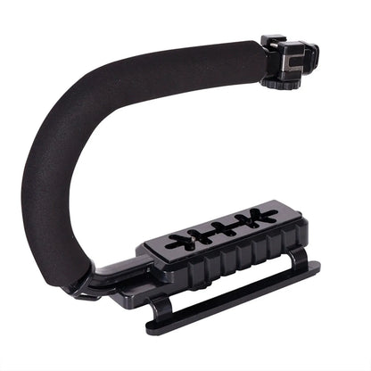 Camera Stabilizer Handheld U-Grip with Anti-Skid Design and Cold Shoe Mount Lightweight for Stable Video-Photo