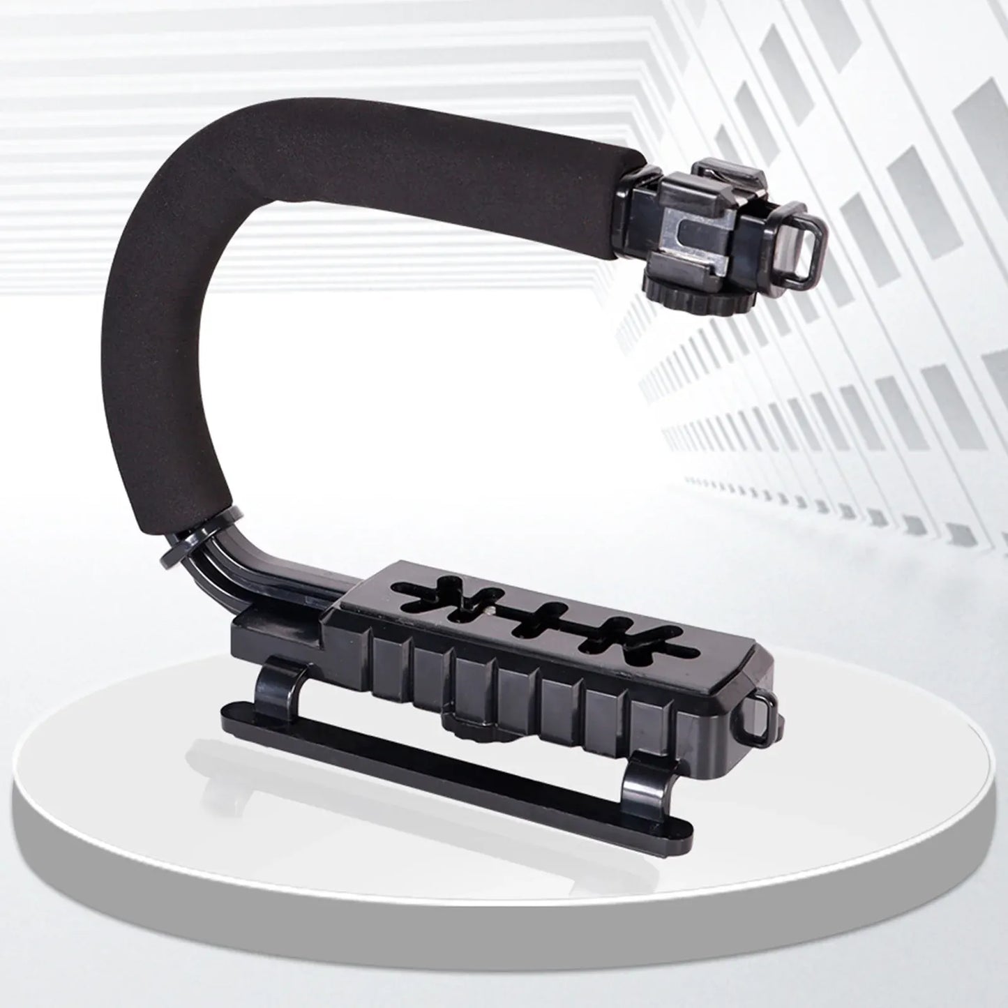 Camera Stabilizer Handheld U-Grip with Anti-Skid Design and Cold Shoe Mount Lightweight for Stable Video-Photo