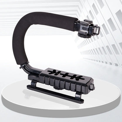Camera Stabilizer Handheld U-Grip with Anti-Skid Design and Cold Shoe Mount Lightweight for Stable Video-Photo