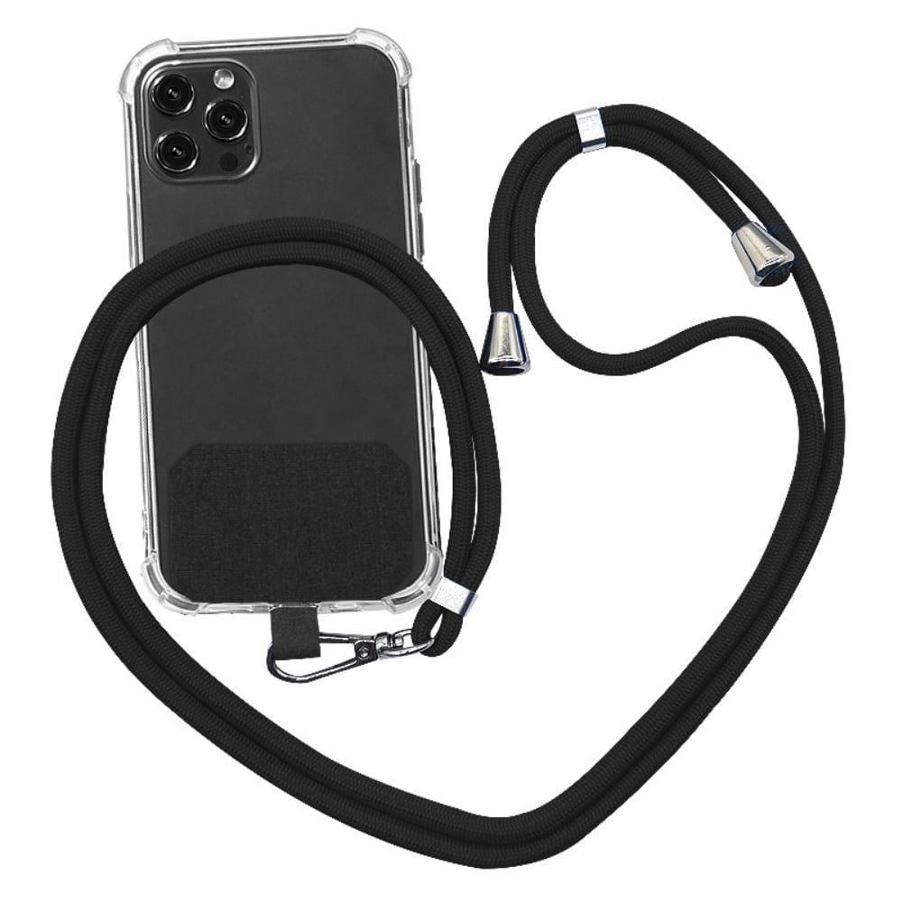Universal Cell Phone Lanyard,Crossbody Lanyard with Adjustable Nylon Neck Strap for Most Mobile Phone Black