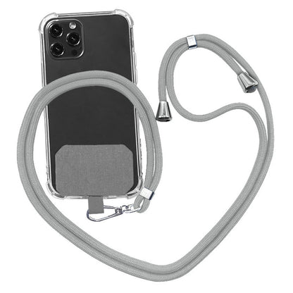 Universal Cell Phone Lanyard,Crossbody Lanyard with Adjustable Nylon Neck Strap for Most Mobile Phone, Black Grey