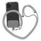 Universal Cell Phone Lanyard,Crossbody Lanyard with Adjustable Nylon Neck Strap for Most Mobile Phone, Black Grey