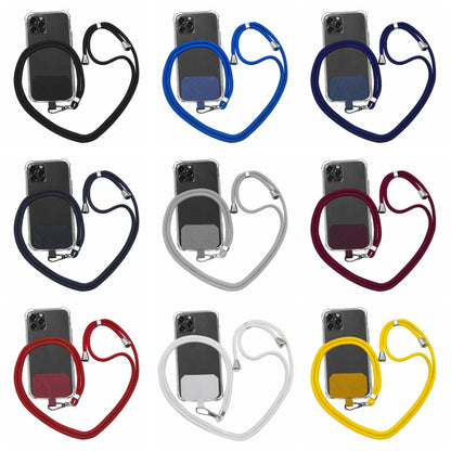 Universal Cell Phone Lanyard,Crossbody Lanyard with Adjustable Nylon Neck Strap for Most Mobile Phone, Black Grey