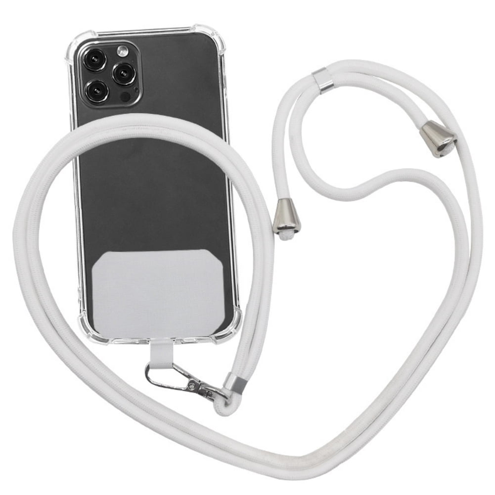 Universal Cell Phone Lanyard,Crossbody Lanyard with Adjustable Nylon Neck Strap for Most Mobile Phone, Black White