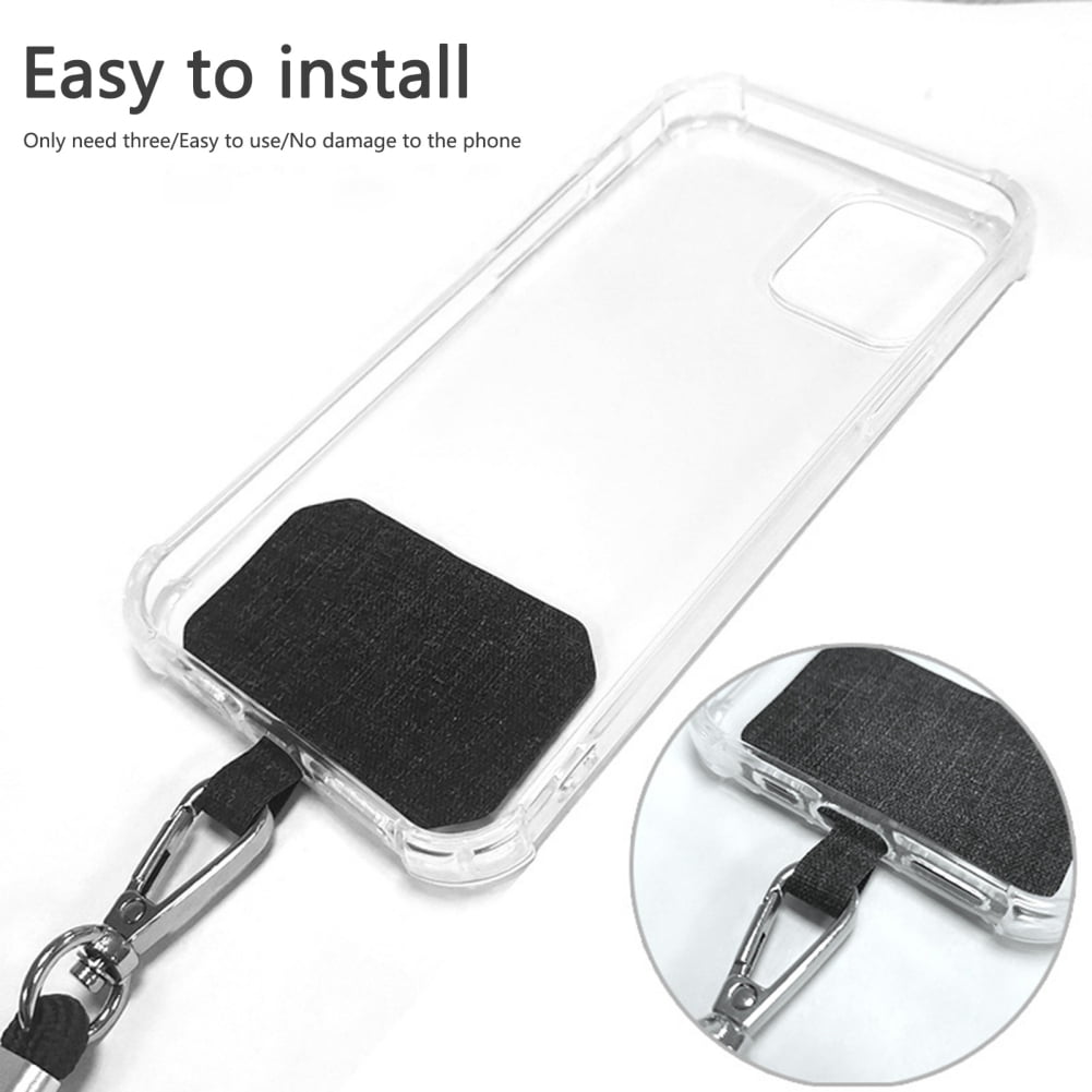 Universal Cell Phone Lanyard,Crossbody Lanyard with Adjustable Nylon Neck Strap for Most Mobile Phone, Black White