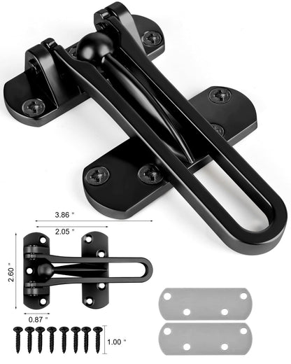 DOMETOUR Door Reinforcement Lock Latch Swing Bar Guard Front Inside Door Safety Child Proof Stopper Kids Home Hotel Apartment Thicken Solid Aluminium