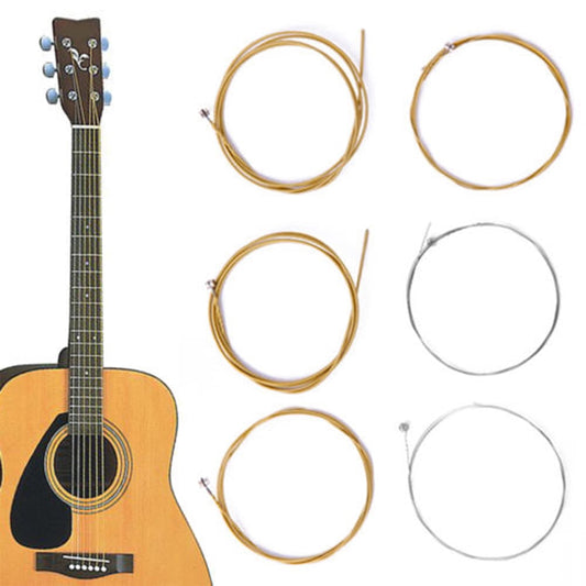 Beuautybox Acoustic Guitar Strings, Phosphor Bronze Extra Light Steel Strings 6-Piece Bronze