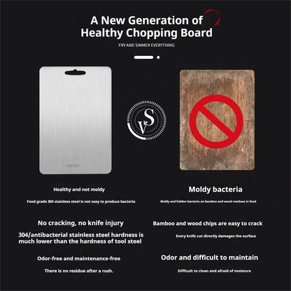 PALIFEUR Cutting Board Non Toxic Steel Cutting Boards for Kitchen, Different Sizes & Non Slip Handles, Servicealbe Non Stick Chopping Board D
