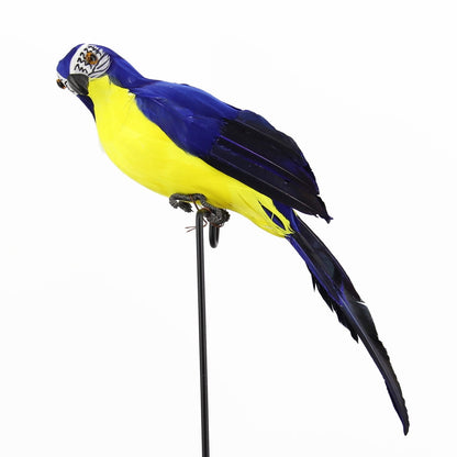 Fake Parrot, 10 x 0.4 Inch Realistic Artificial Birds Model, Fade Birds for Garden Patio Yard Lawns Tropical Tree Wall, Decorative Birds BLUE