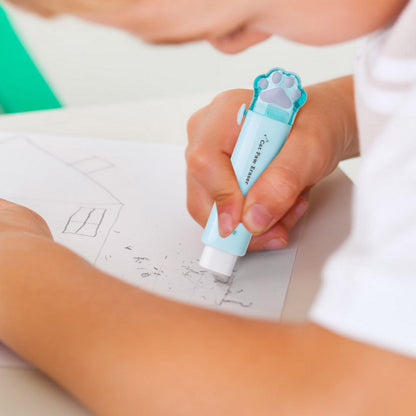 Tyidzon Erasers for Pencils 2 Pack, Cute Pencil Erasers for Office, Erasers for Drawing Sketching Blue