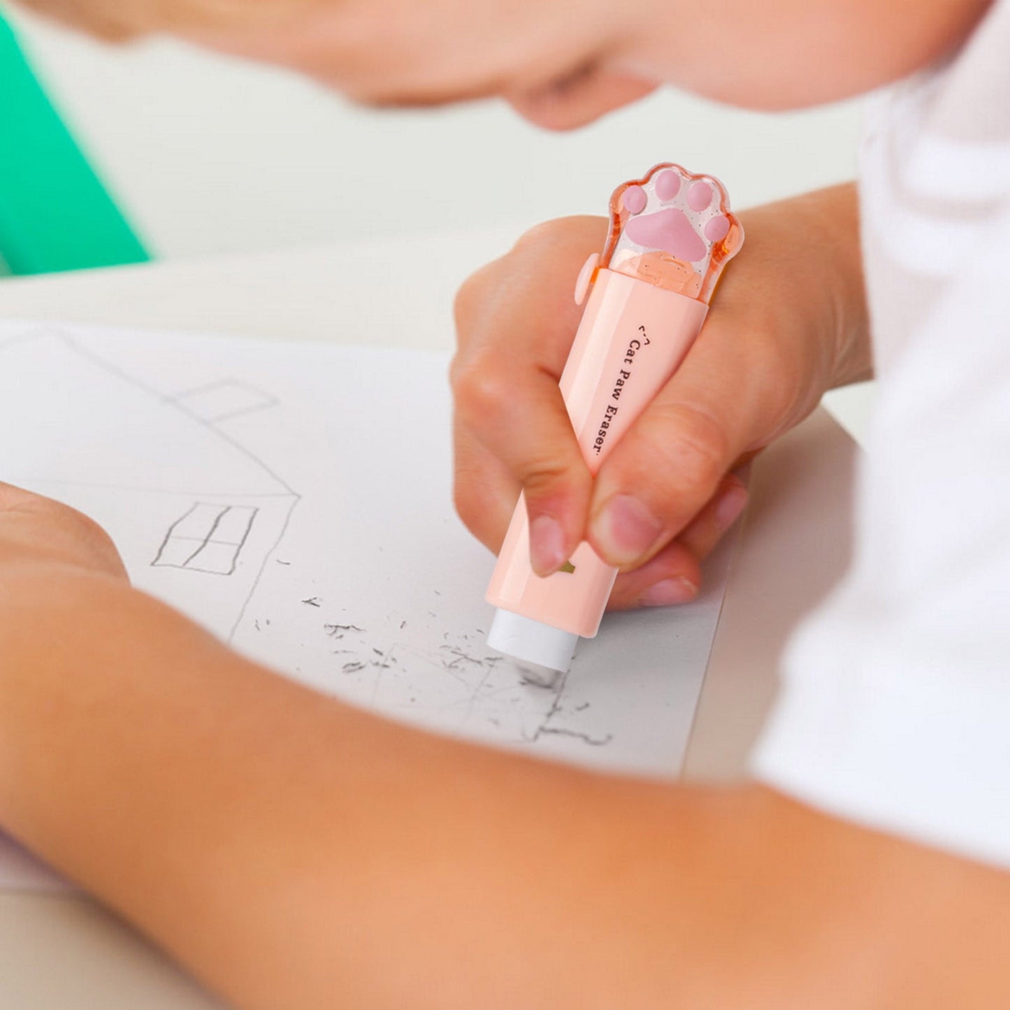 Tyidzon Erasers for Pencils 2 Pack, Cute Pencil Erasers for Office, Erasers for Drawing Sketching Orange