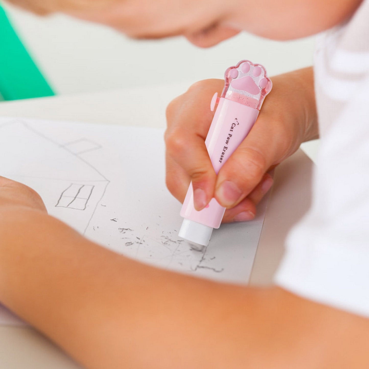 Tyidzon Erasers for Pencils 2 Pack, Cute Pencil Erasers for Office, Erasers for Drawing Sketching Pink