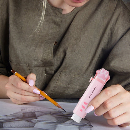 Tyidzon Erasers for Pencils 2 Pack, Cute Pencil Erasers for Office, Erasers for Drawing Sketching Pink