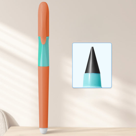 Tyidzon Forever Pencils for Writing, No Need Sharpened Pencil Cute Inkless Everlasting Pencil for Sketching, Replace Mechanical Pen for Sketch, Drawing and Writing Orange