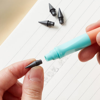Tyidzon Forever Pencils for Writing, No Need Sharpened Pencil Cute Inkless Everlasting Pencil for Sketching, Replace Mechanical Pen for Sketch, Drawing and Writing Orange