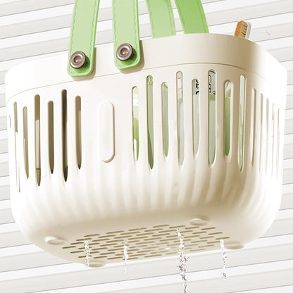 Xuniizn Plastic Shower Caddy Portable Bucket, Cleaning Shower Basket with Handle Compartments Storage Organizer for Bathroom Kitchen College Dorm Sink White#1