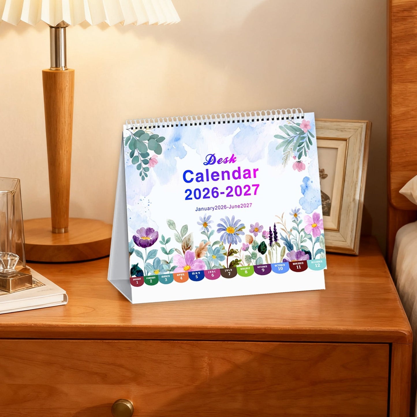 Dmlowu 2026 Desk Calendar - 8x10 inch Desk Calendar 2026-2027, 12 Months Desk Calendar Runs From January 2026 To December 2026, Exquisite Desk Calendar 2026 W