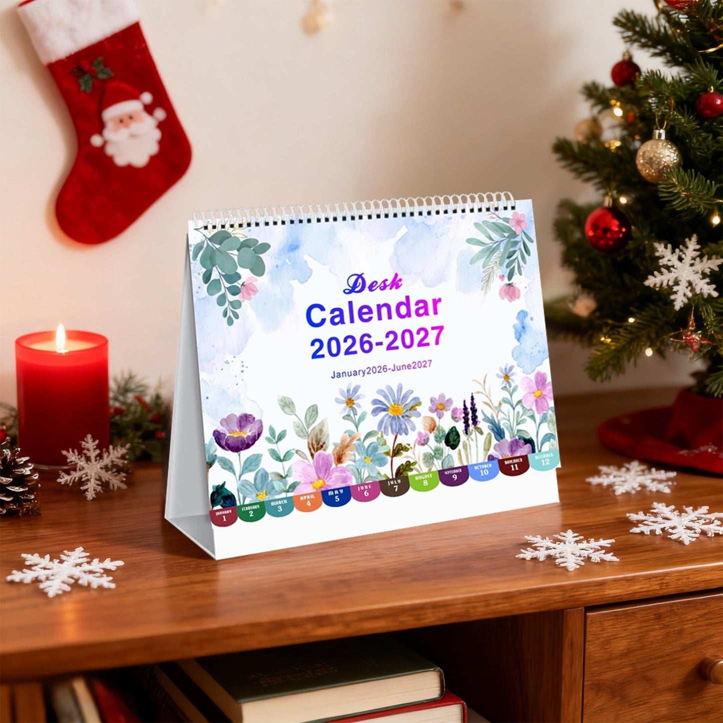 Dmlowu 2026 Desk Calendar - 8x10 inch Desk Calendar 2026-2027, 12 Months Desk Calendar Runs From January 2026 To December 2026, Exquisite Desk Calendar 2026 W