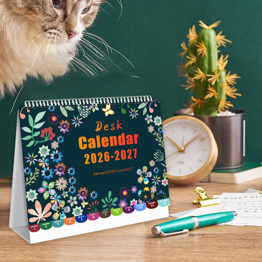 Dmlowu 2026 Desk Calendar - 8x10 inch Desk Calendar 2026-2027, 12 Months Desk Calendar Runs From January 2026 To December 2026, Exquisite Desk Calendar 2026 X