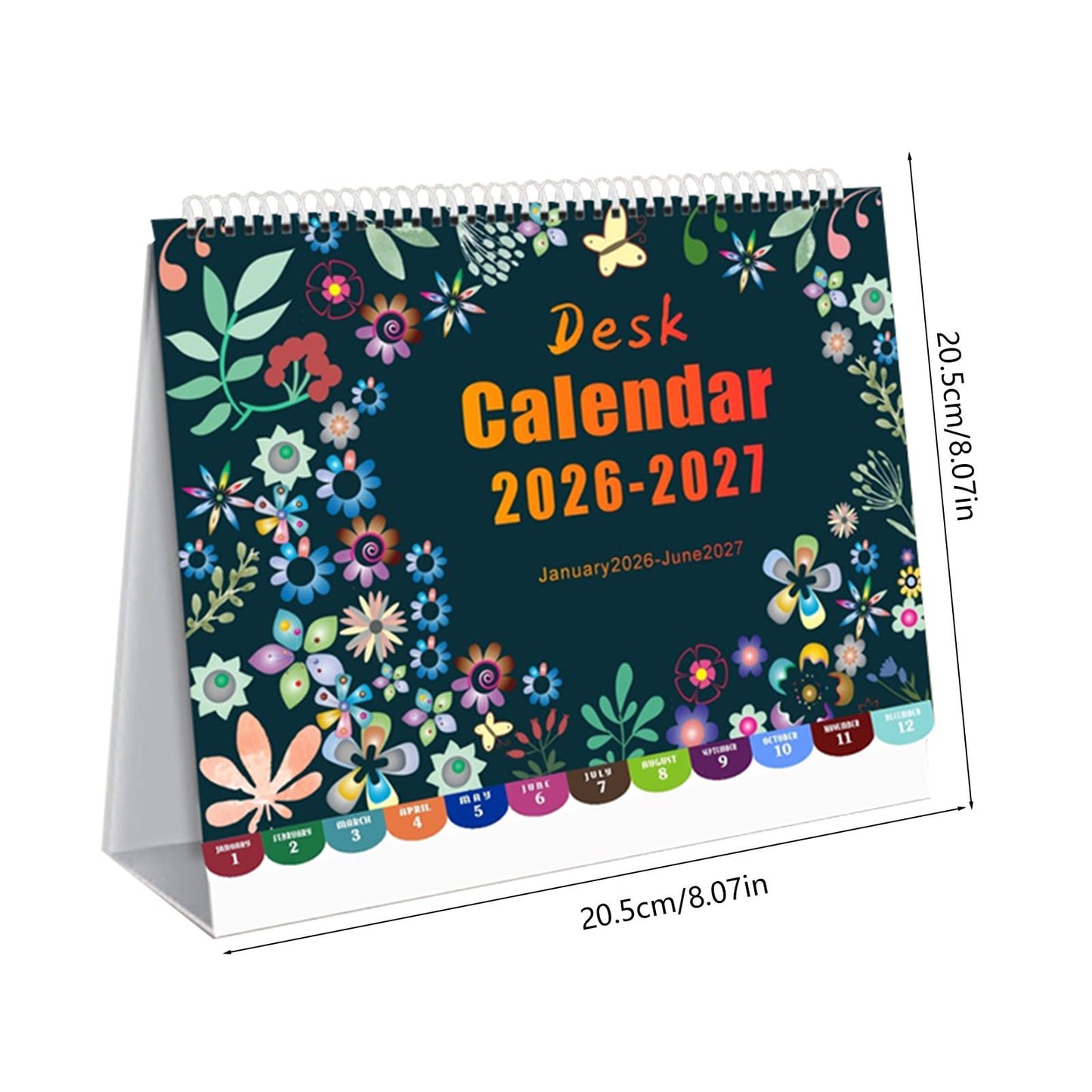 Dmlowu 2026 Desk Calendar - 8x10 inch Desk Calendar 2026-2027, 12 Months Desk Calendar Runs From January 2026 To December 2026, Exquisite Desk Calendar 2026 X