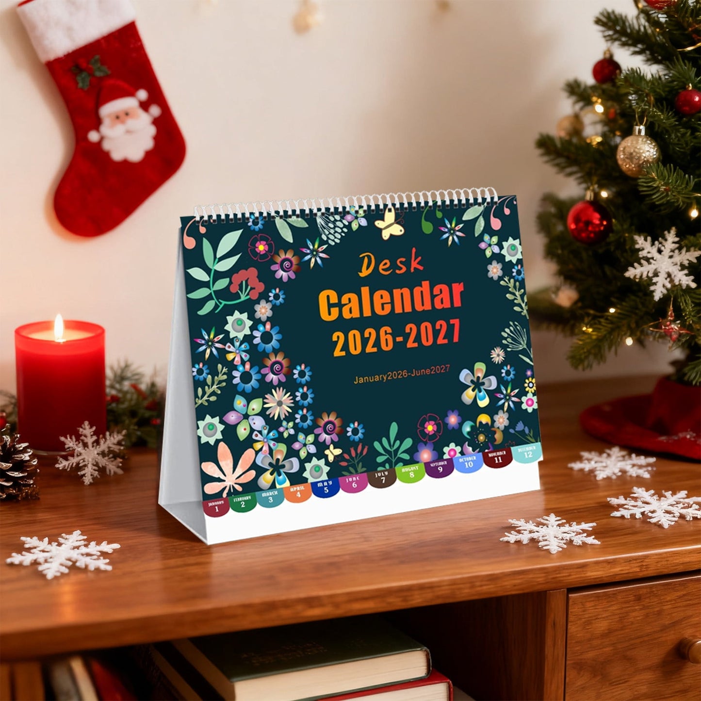 Dmlowu 2026 Desk Calendar - 8x10 inch Desk Calendar 2026-2027, 12 Months Desk Calendar Runs From January 2026 To December 2026, Exquisite Desk Calendar 2026 X