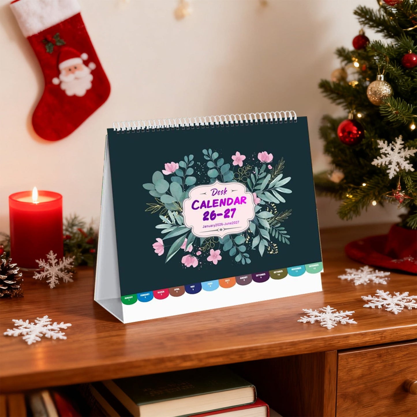 Dmlowu 2026 Desk Calendar - 8x10 inch Desk Calendar 2026-2027, 12 Months Desk Calendar Runs From January 2026 To December 2026, Exquisite Desk Calendar 2026 Z-A