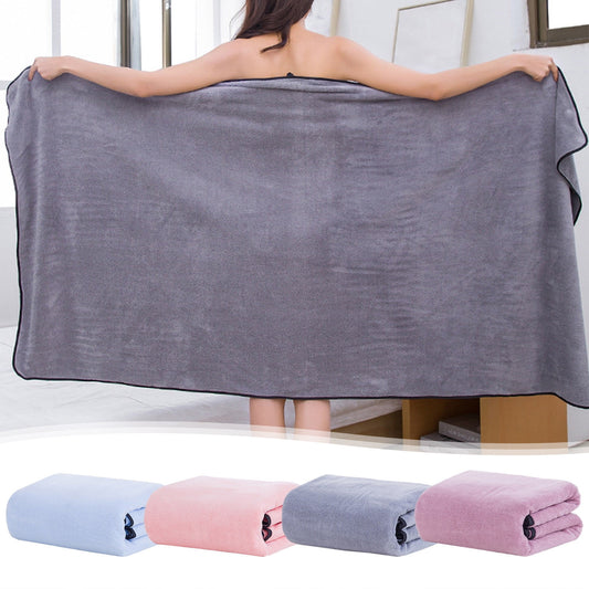 PALIFEUR Extra Large Bath Towels, Soft Highly Absorbent Bath Towels Microfiber Velvet Towels Lightweight Quick Drying Towels for Bathroom Beach, Spa, Shower, Hotel-27.5×55.1"-Gray A_#Purple