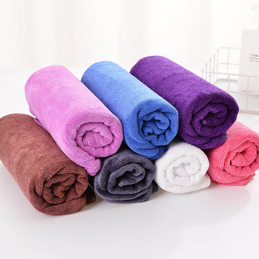 PALIFEUR Microfiber Towel 29.5x13.8", 2 PACK Soft Lightweight Bath Towels Quick-Drying Towels Highly Absorbent Wash Cloths, Towels for Bathroom, Body, Gym, Shower, Hotel(White) A_#Purple【2pcs】
