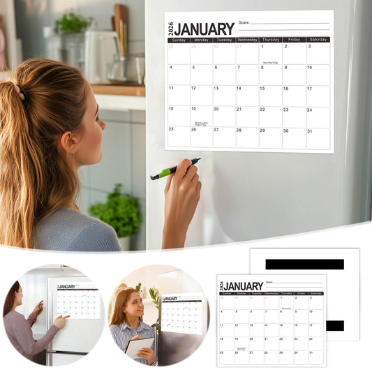 Tyidzon Magnetic Calendar for Refrigerator 2026-2027, 12x10" 18 Month Runs Monthly Fridge Calendar Magnet from Jan 2026 to Jun 2027 for Home School Office C