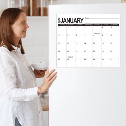 Tyidzon Magnetic Calendar for Refrigerator 2026-2027, 12x10" 18 Month Runs Monthly Fridge Calendar Magnet from Jan 2026 to Jun 2027 for Home School Office C