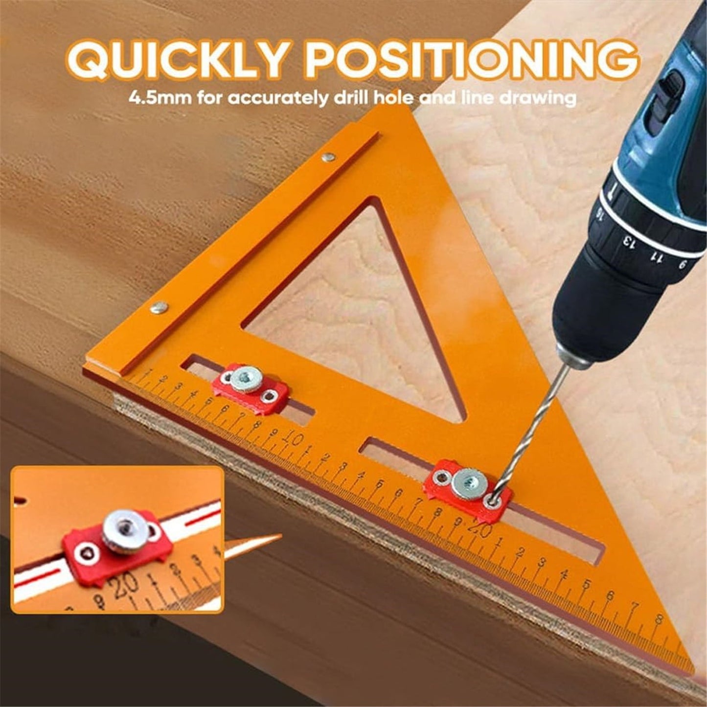 Clearance Back to School Supplies! JWDX Right Angle Ruler Punching Positioning Triangle Ruler B, for Dormitories, Apartments, Shared Spaces and Study Areas (Include: 1*Triangle Ruler) Clearance Sale B