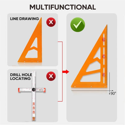 Clearance Back to School Supplies! JWDX Right Angle Ruler Punching Positioning Triangle Ruler B, for Dormitories, Apartments, Shared Spaces and Study Areas (Include: 1*Triangle Ruler) Clearance Sale B