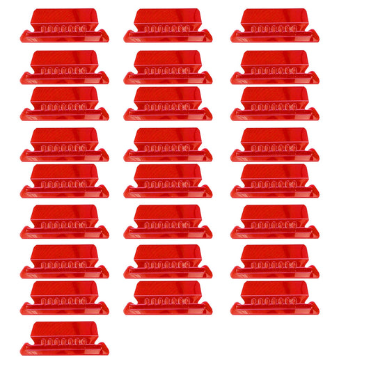 JWDX Label Index Clip Clearance! Color Label Index Folder, File Folder Tabs 25 Hanging File Folder Tabs and 25 Inserts for Quick Organize and Identification Plastic Hanging Files Easy to Read Red