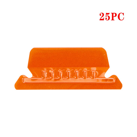 JWDX Label Index Clip Clearance, Reading Supplies, File Folder Tabs 25 Hanging File Folder Tabs and 25 Inserts for Quick Organize and Identification Plastic Hanging Files Easy to Read Orange