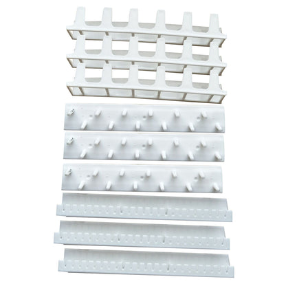 Adhesive Curtain Rod Hooks 9 in 1 Adhesive Paste Wall Hanging Storage Hooks Jewelry Display Organizer Necklace Hanger Newyear Arrival! White