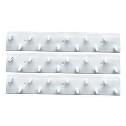 Adhesive Curtain Rod Hooks 9 in 1 Adhesive Paste Wall Hanging Storage Hooks Jewelry Display Organizer Necklace Hanger Newyear Arrival! White