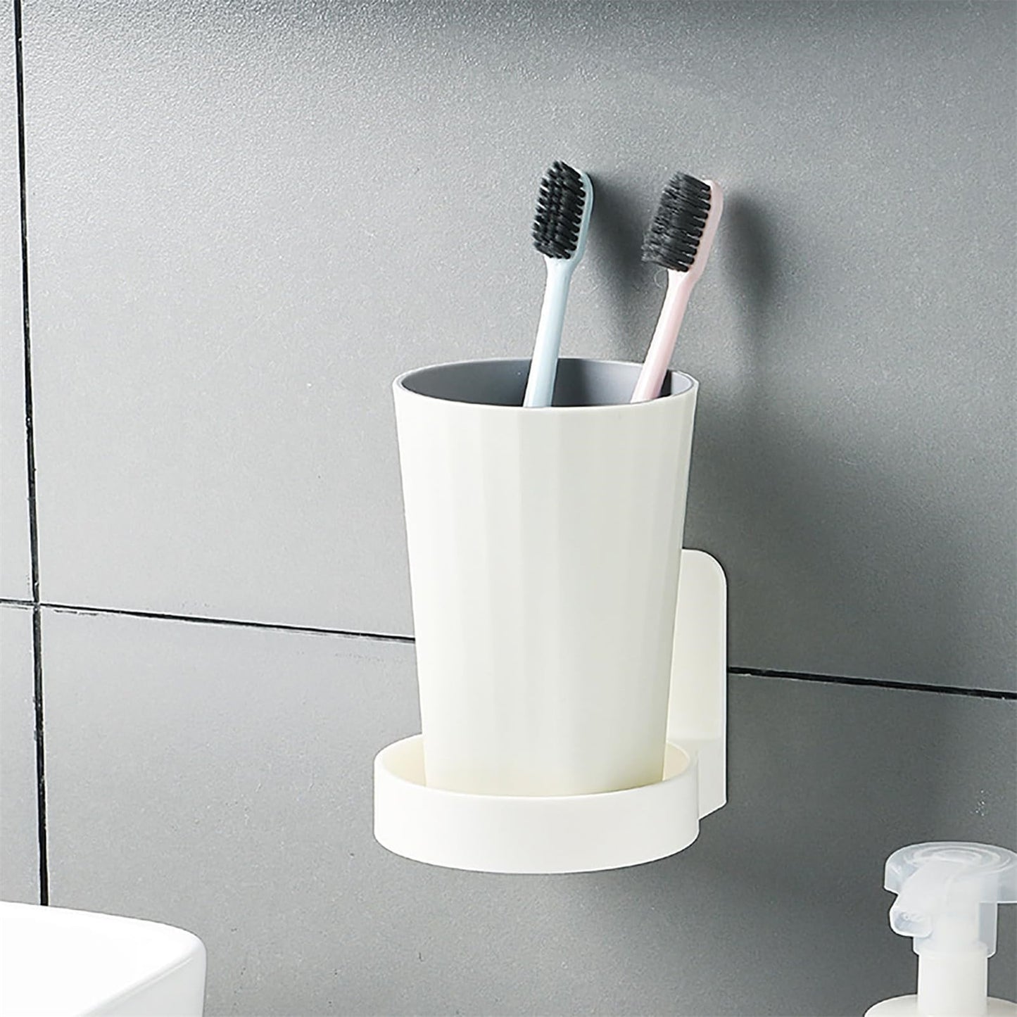 JWDX Rack Clearance, Wall Mounted Cup Holder Versatile Saving Cup Organizer for Home Bathroom As shown