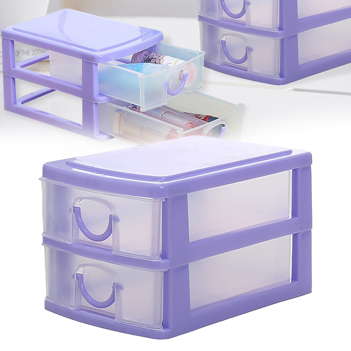 JWDX Rack Clearance, Mini Desktop Drawer Multi Layer Plastic Drawer Storage Box Cosmetic Storage Container Tabletop Sundries Storage Case Removable Desktop Organizer Box As shown