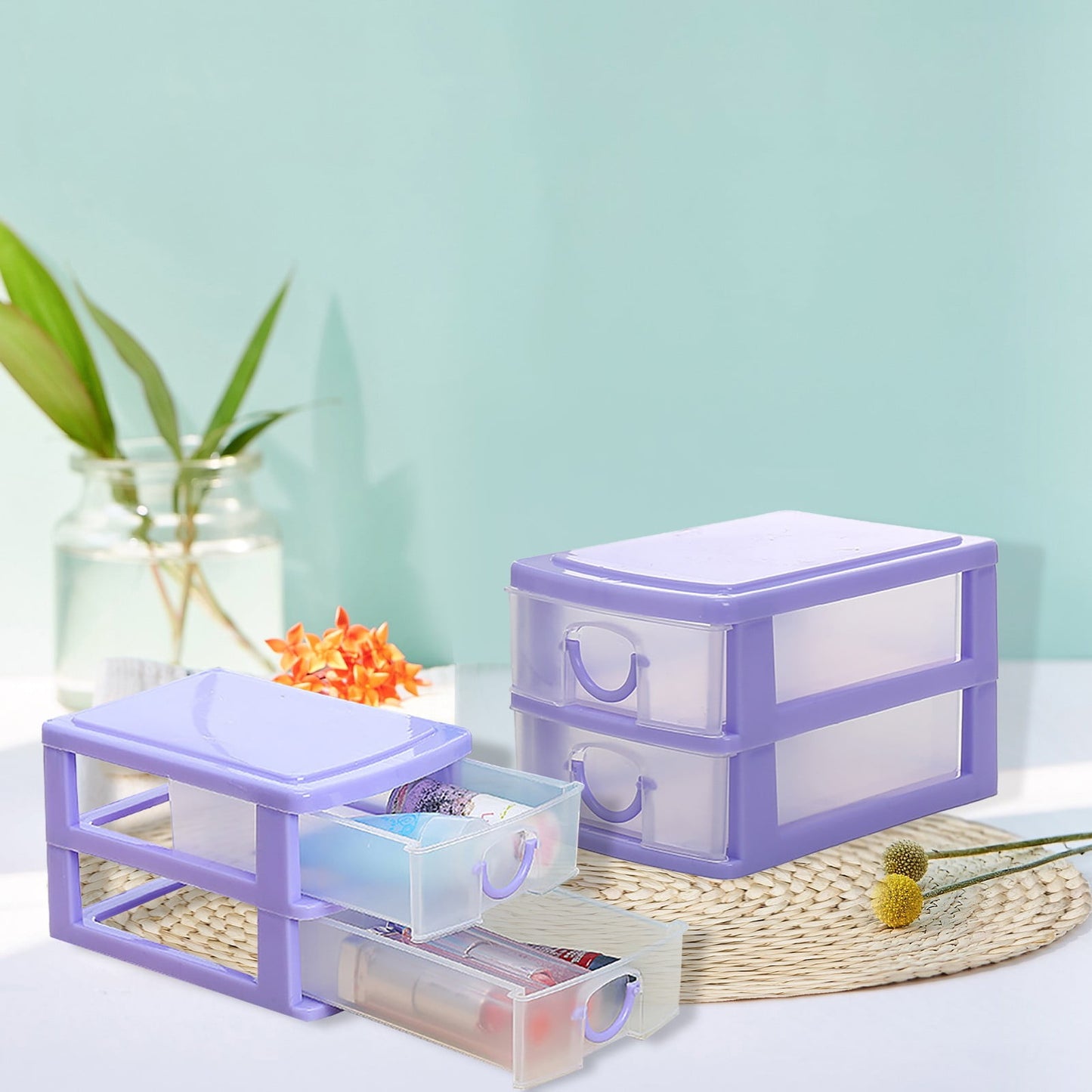 JWDX Rack Clearance, Mini Desktop Drawer Multi Layer Plastic Drawer Storage Box Cosmetic Storage Container Tabletop Sundries Storage Case Removable Desktop Organizer Box As shown