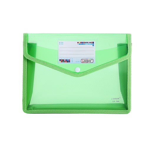 JWDX Folder File with Snap Document Wallet Expanding File Button Folder Office & Stationery, 1 Pc Folder(Greenplastic) One Size Green
