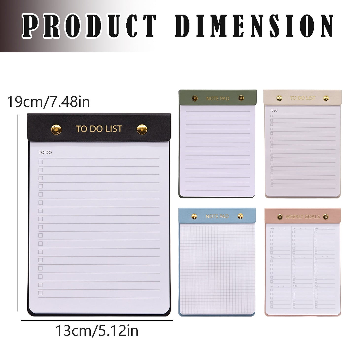 1 Book JWDX Student Notebook: 120+ Page Daily Planner & Organizer for Effective Time Management, Homework Tracking, Goal Setting & Productivity – Ideal for School One Size A