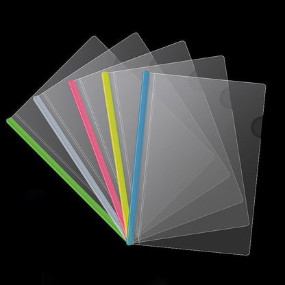 Jwdx 10X Folder Drawer 10Pcs Transparent File Folder Sliding Bar Report For Report Display Cover Organizer One Size Clear